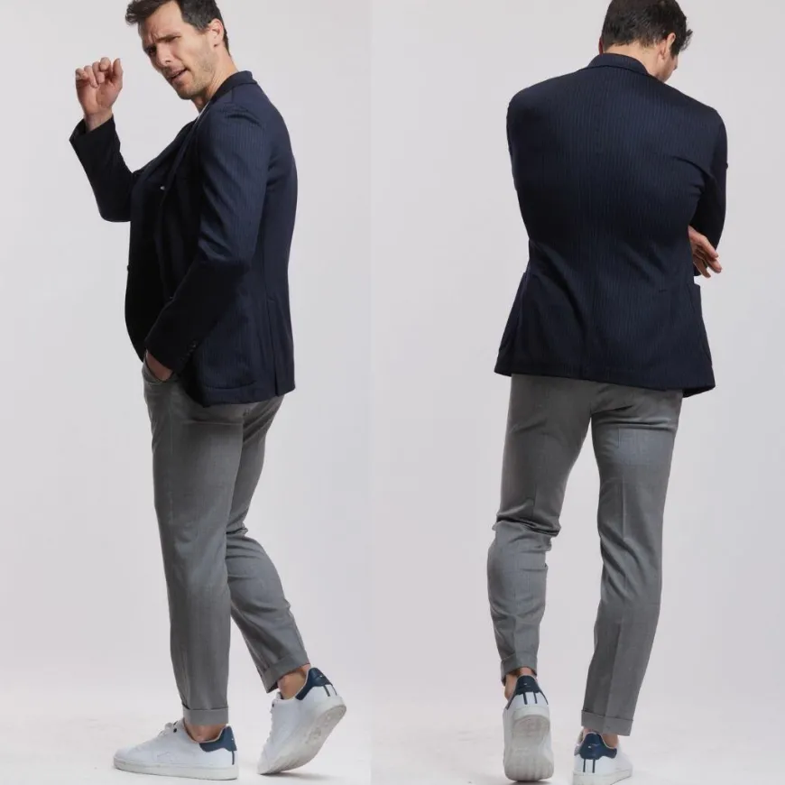 Blazer confort Gianni rayures craie