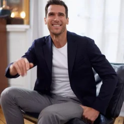 Blazer confort Gianni rayures craie