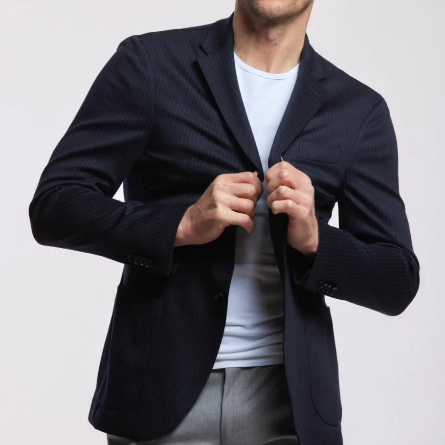 Blazer confort Gianni rayures craie