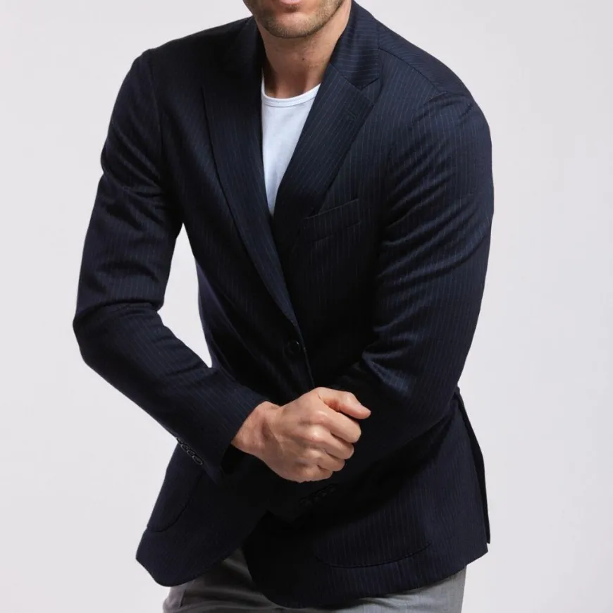 Blazer confort Gianni rayures craie