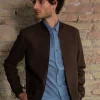 Bomber James en laine non teinte foncée