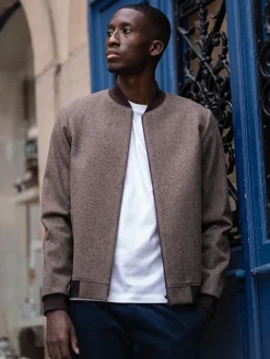 Bomber James en laine non teinte claire