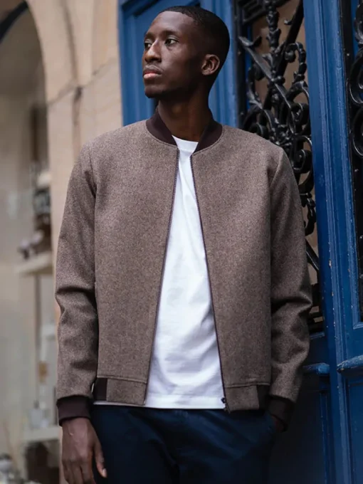 Bomber James en laine non teinte claire