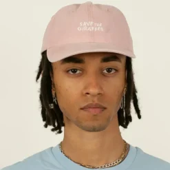 Casquette "Save the giraffes" Rose