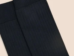 Chaussettes côtelées fil d'Écosse