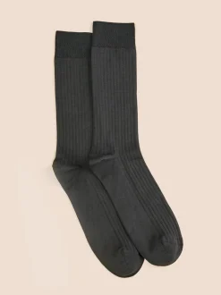Chaussettes côtelées fil d'Écosse