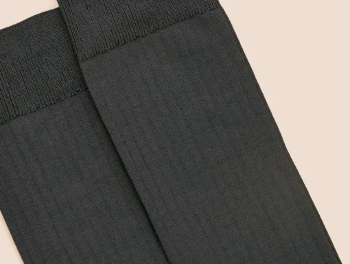 Chaussettes côtelées fil d'Écosse