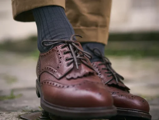 Chaussettes côtelées fil d'Écosse