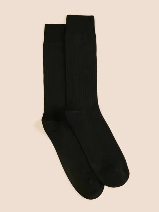 Chaussettes côtelées fil d'Écosse
