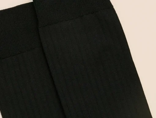 Chaussettes côtelées fil d'Écosse