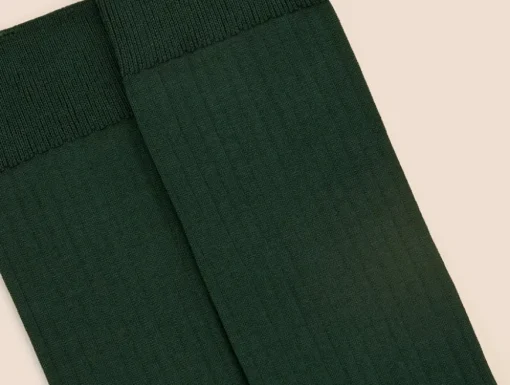 Chaussettes côtelées fil d'Écosse