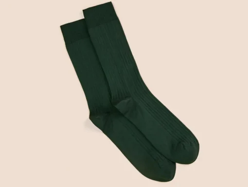 Chaussettes côtelées fil d'Écosse