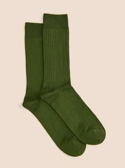 Chaussettes côtelées fil d'Écosse