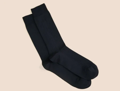 Chaussettes côtelées fil d'Écosse
