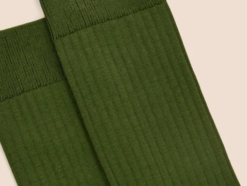 Chaussettes côtelées fil d'Écosse