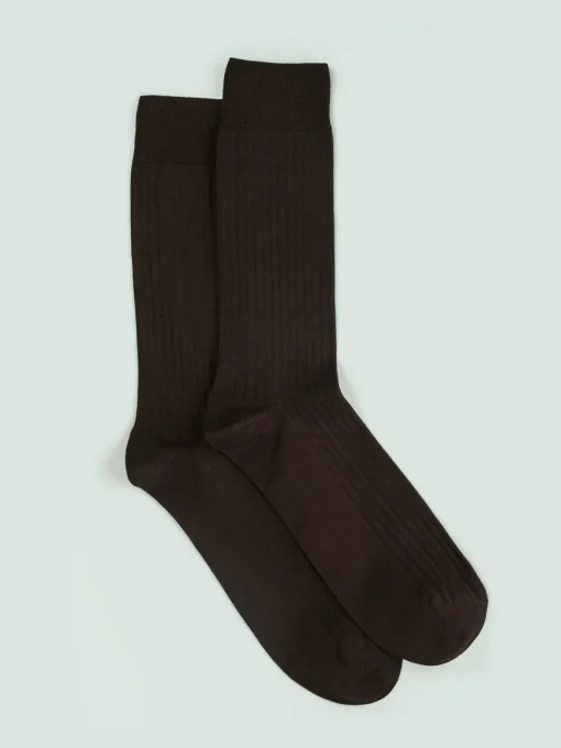 Chaussettes côtelées fil d'Écosse