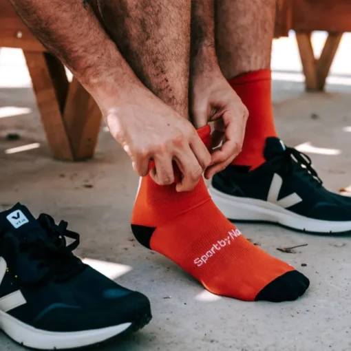 Chaussettes running/cycling oranges