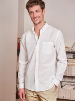 Chemise chambray Émile blanche
