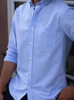 Chemise chambray Émile bleu ciel