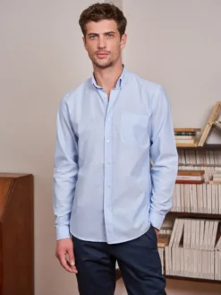 Chemise chambray Émile bleu ciel