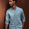 Chemise chambray Émile verte