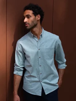 Chemise chambray Émile verte