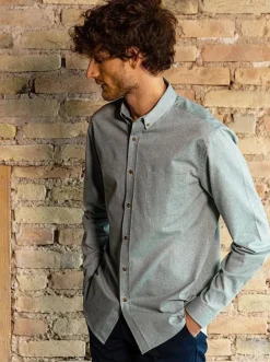 Chemise chambray Émile verte