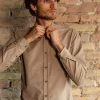 Chemise corduroy Émile beige