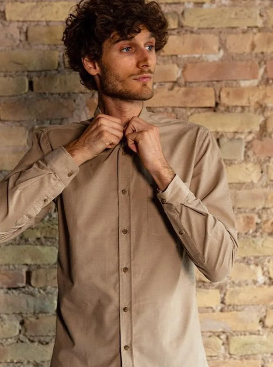 Chemise corduroy Émile beige