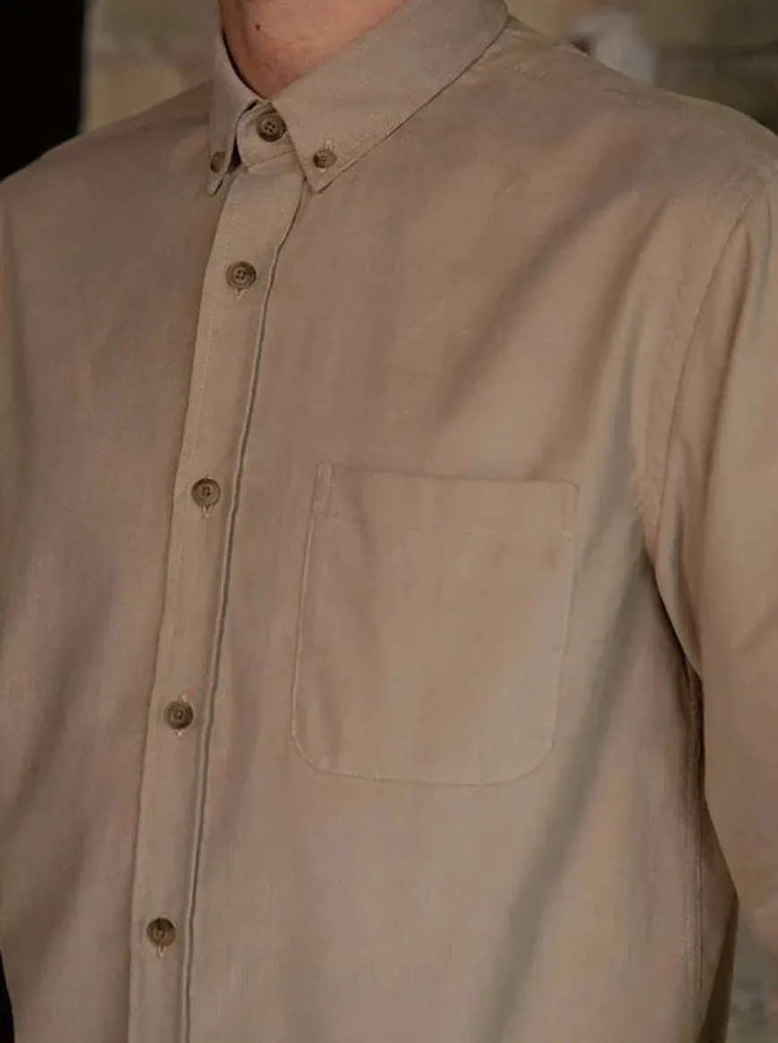 Chemise corduroy Émile beige