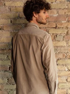 Chemise corduroy Émile beige