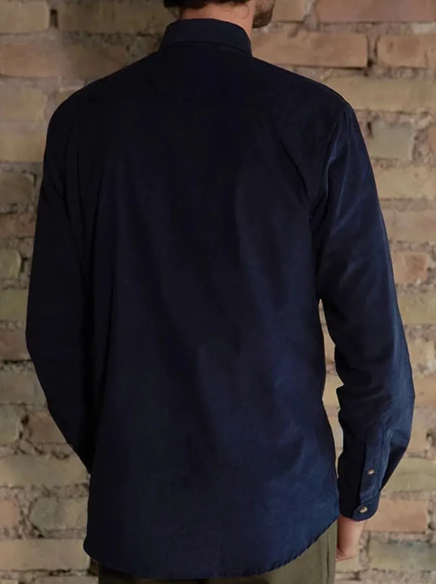Chemise corduroy Émile bleu marine