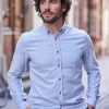 Chemise en flanelle Émile bleu ciel
