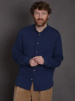 Chemise lin Capri Mao indigo