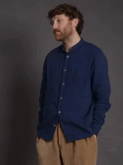 Chemise lin Capri Mao indigo