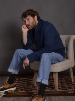 Chemise lin Capri Mao indigo