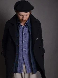 Chemise lin chambray bleu