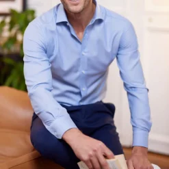 Chemise sportive Biella bleu Oxford Royal