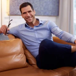 Chemise sportive Biella bleu Oxford Royal