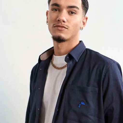 Chemise Upcyclée bleu marine
