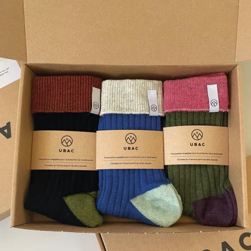 Coffret chaussettes laine recyclée