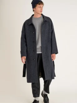 Manteau Verlaine Navy herringbone