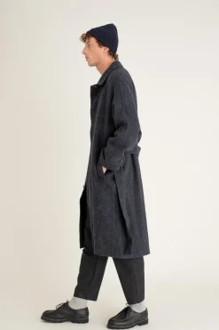 Manteau Verlaine Navy herringbone