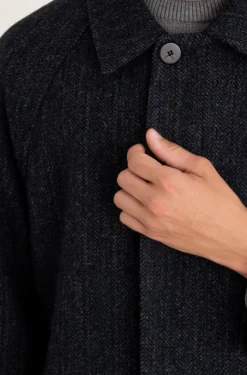 Manteau Verlaine Navy herringbone