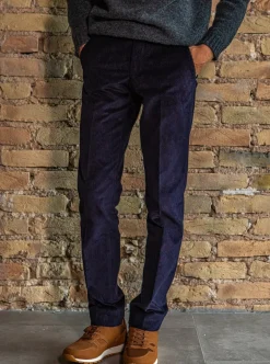 Pantalon velours côtelé anglais marine