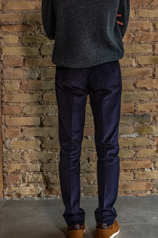 Pantalon velours côtelé anglais marine
