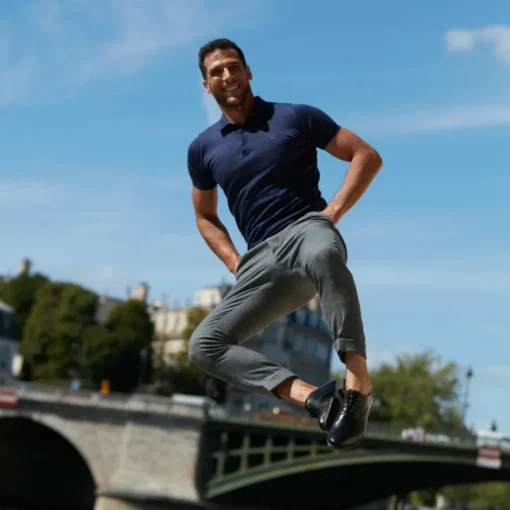 Polo sportif Arguin bleu denim
