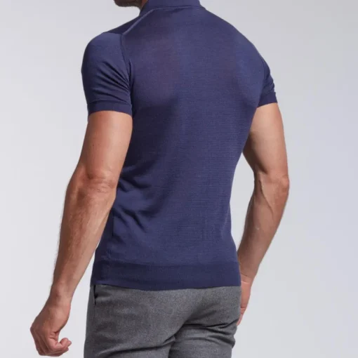 Polo sportif Arguin bleu denim