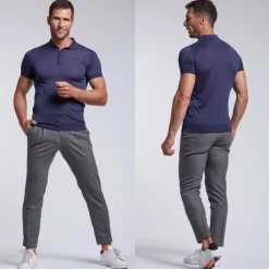 Polo sportif Arguin bleu denim