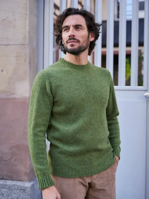 Pull Allan en laine vert